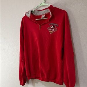 Red Half-Zip Sweater